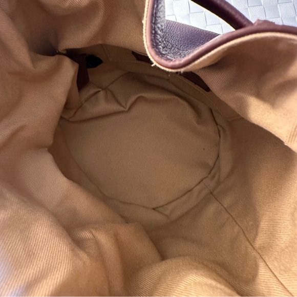 See by Chloé logo-debossed leather bucket bag. Burgundy and tan. New w/o tags - Picture 9 of 9